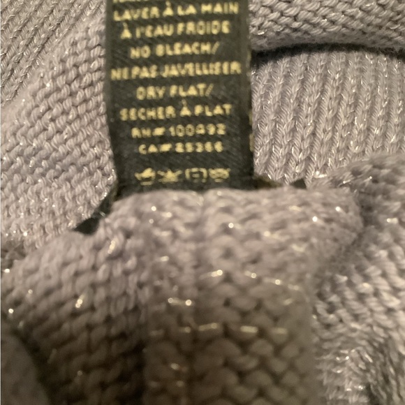 Pure Handknit s/m p/m women’s gray cowl neck 100% cotton pullover sweater - Picture 12 of 12